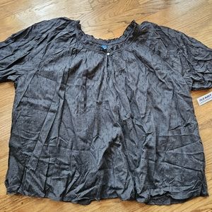Women's Old Navy Grey Short Sleeve Blouse